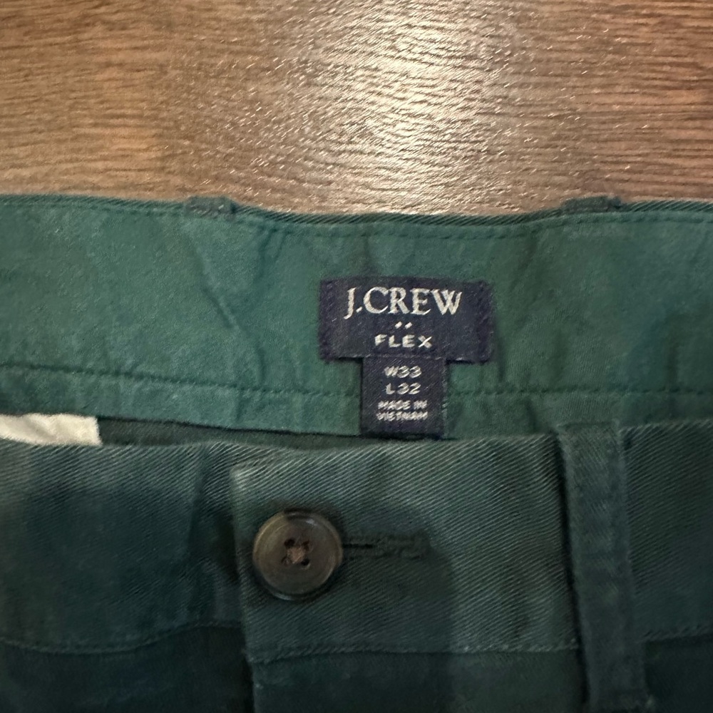 J. Crew Men's Chinos - Dark Green 33 x 32 - Picture 2 of 3